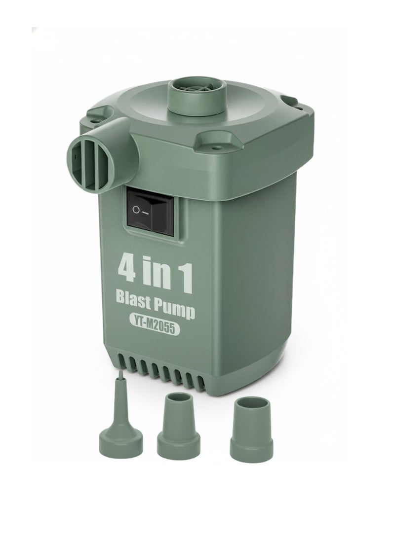 vexa pro Portable Electric Air Pump 260L/min Rechargeable Inflator & Deflator with 3 Nozzles, Type-C Charging, for Air Mattresses, Boats, Pool Floats & Camping Gear - Image 1